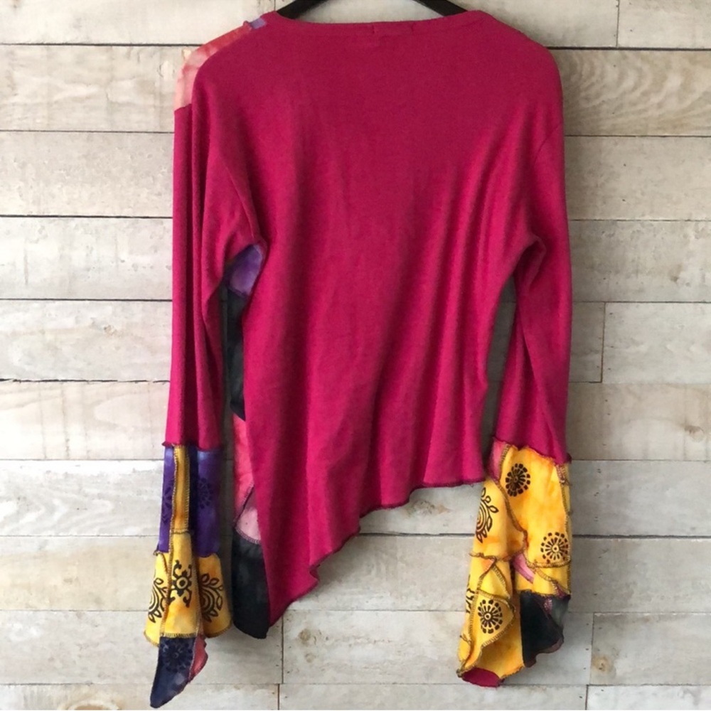 Assymetrical folk art long sleeve tee - Picture 9 of 14
